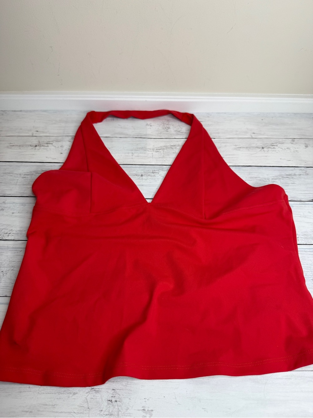Free People Red Halter V-Neck Tank